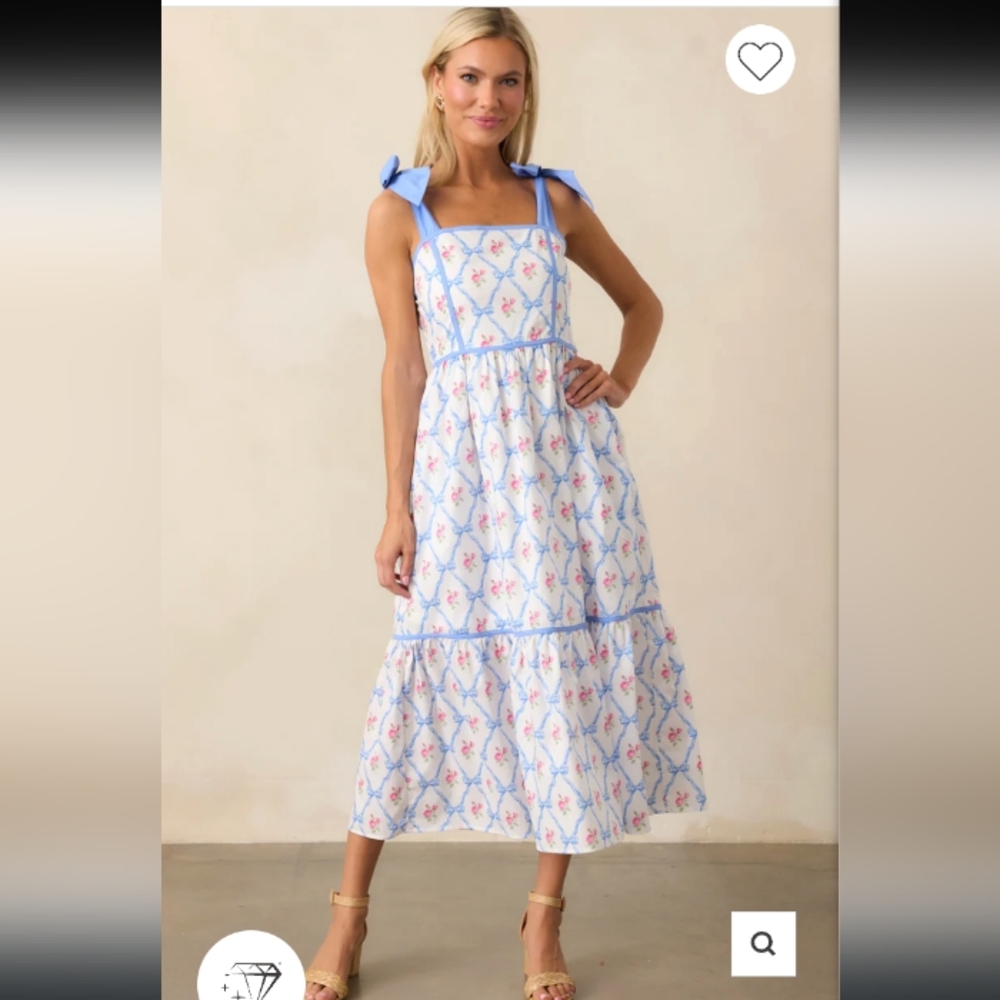 Entro Floral Blue and White Sundress